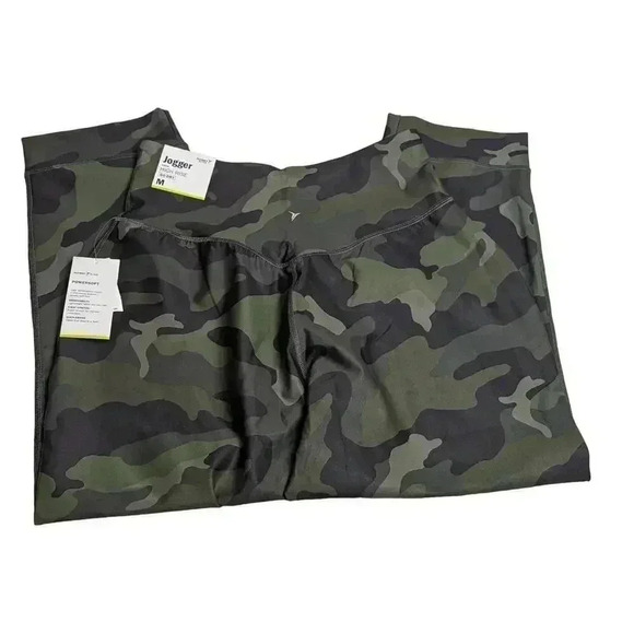 New Old Navy Green Camo Powersoft Jogger Crop Pants High Rise Go Dry Size M - Picture 4 of 8